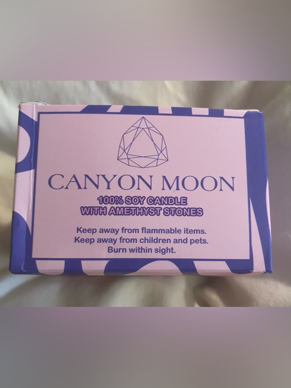 Canyon Moon Soy Candle with Amethyst Stones -